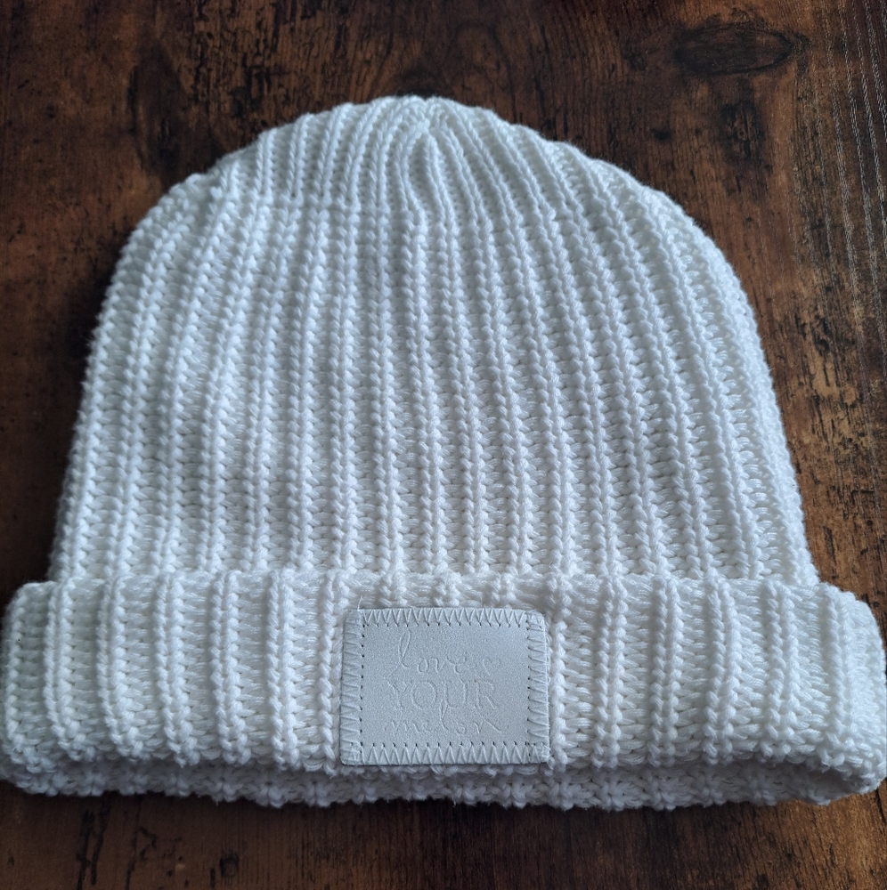 Love Your MelonWhite Cuffed Knit Beanie